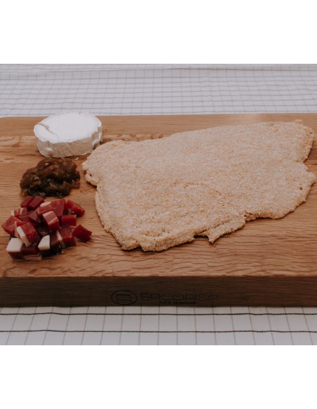 Cachopo - Jamón serrano, rulo de cabra y cebolla caramelizada 700 gr aprox