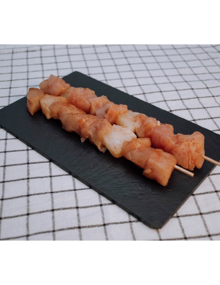 Brochetas hawaianas de pollo con piña 2 uds